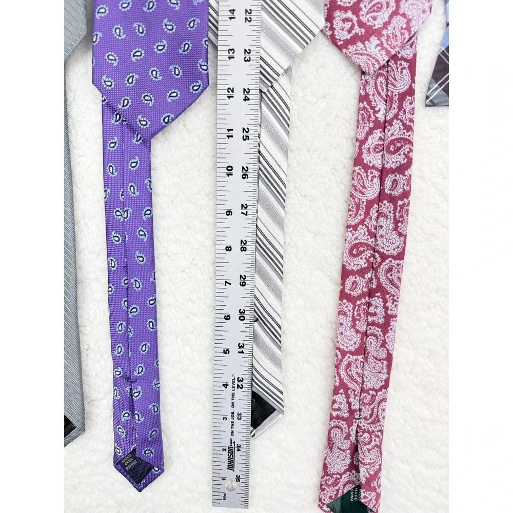 Mens Ralph Lauren Calvin Klein Michael Kors Tie Lot‎ 6pc Multicolor Silk Linen